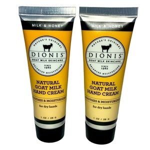 DIONIS GOAT MILK SKINCARE Milk & Honey HAND CREAM 1 OZ‎ x2